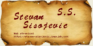 Stevan Sisojević vizit kartica